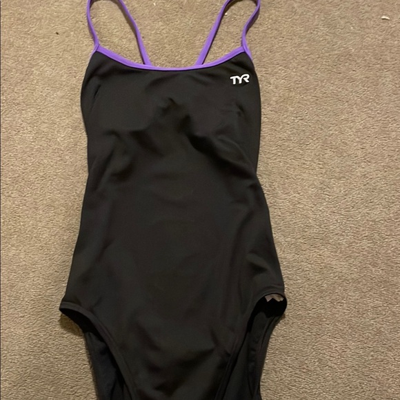 TYR Black and Purple Swimsuit - Picture 1 of 4
